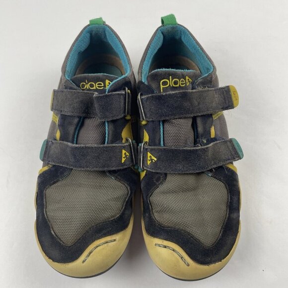 Plae Sneaker Shoes Kids Youth 2.5 TY Steel Blue Slip On Hook And Loop Closure - Picture 9 of 10